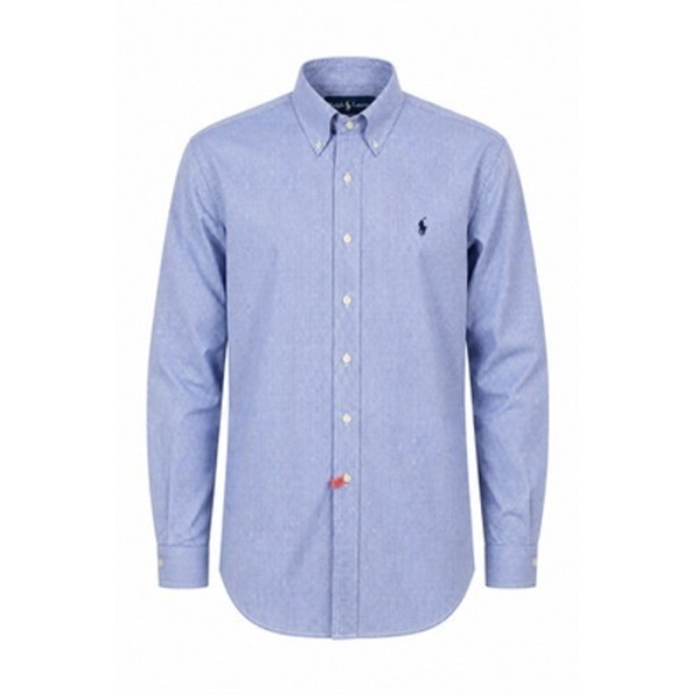 Ralph Lauren Shirt Mens 2XL Blue Check Custom Fit Long Sleeve Button Down Casual